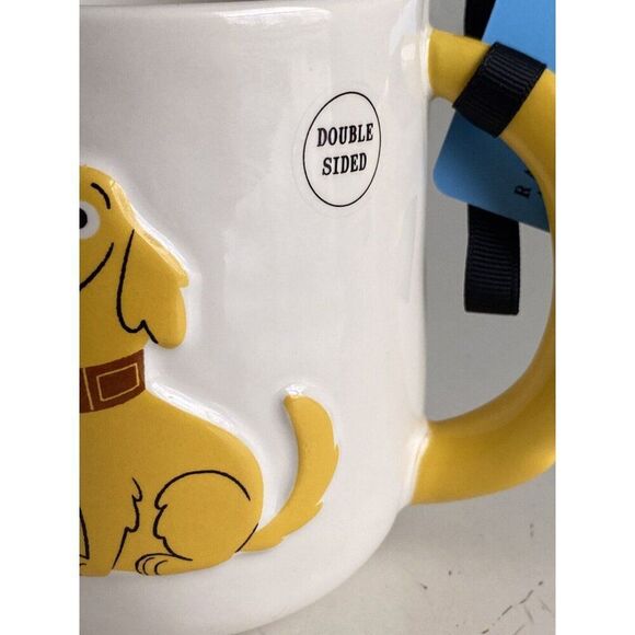 Rae Dunn Disney Pixar UP Mug Squirrel  Double Sided 3D Handle Dug NEW - Picture 3 of 11